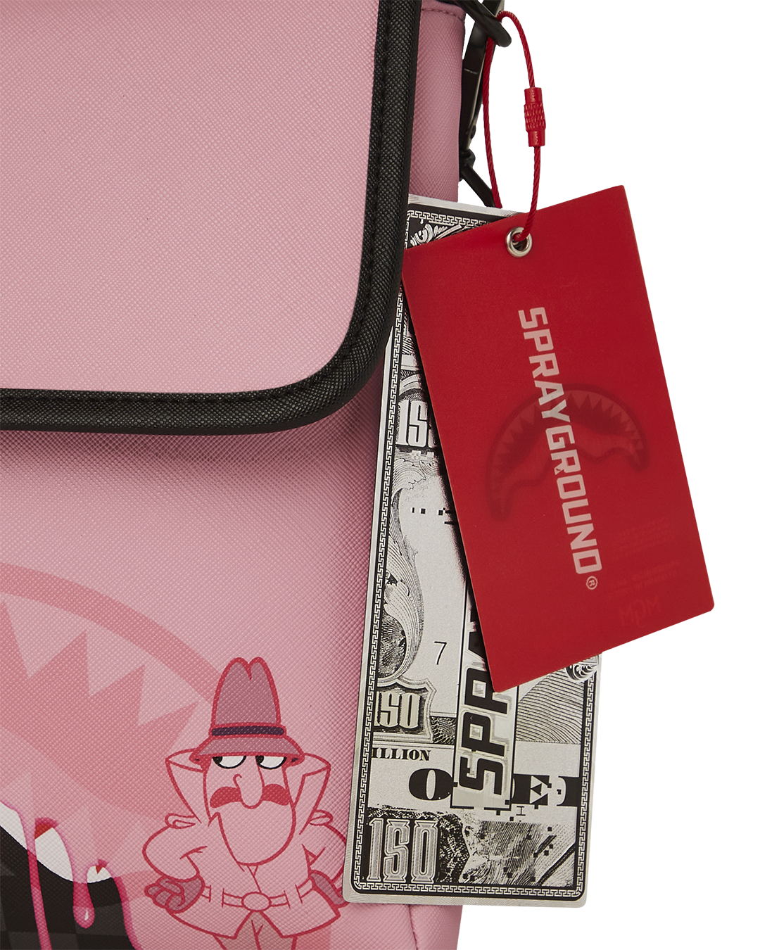 PINK PANTHER HALF PAINTED MESSENGER SLING BAG