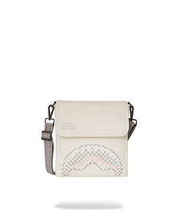 CREAM CHECK SHARK CENTRAL MESSENGER SLING BAG