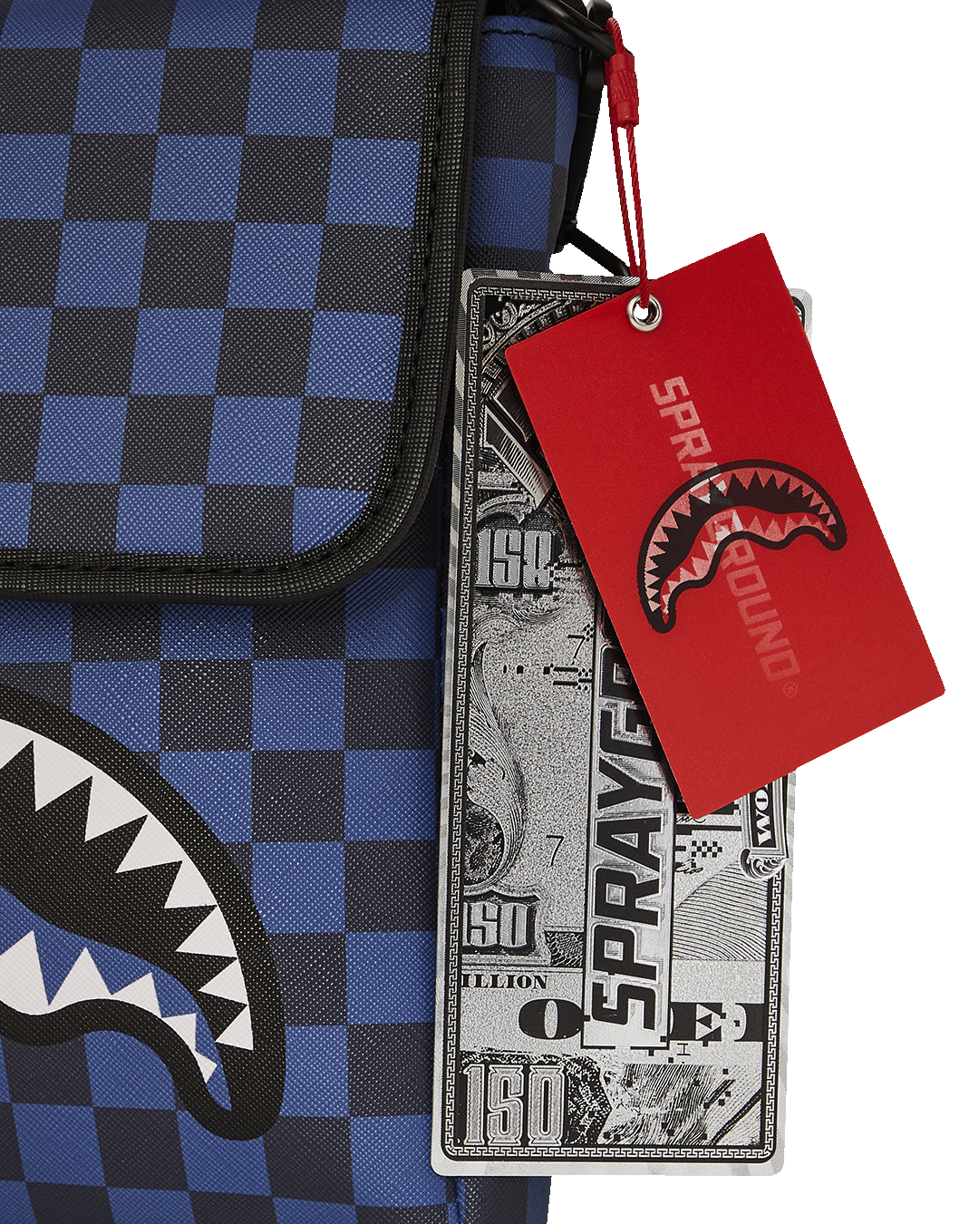 MIDNIGHT SHARKS IN PARIS MESSENGER SLING BAG