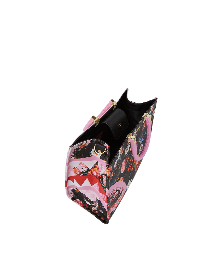 PINK FLOWERS TORTUGA TOTE