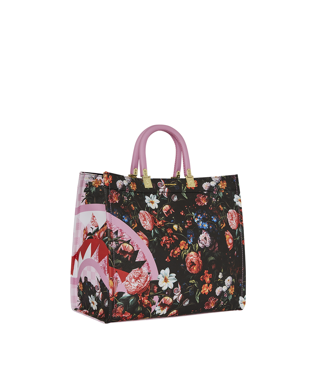 PINK FLOWERS TORTUGA TOTE