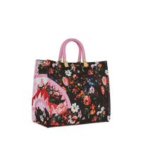 PINK FLOWERS TORTUGA TOTE