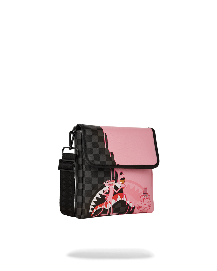 PINK PANTHER HALF PAINTED MESSENGER SLING BAG