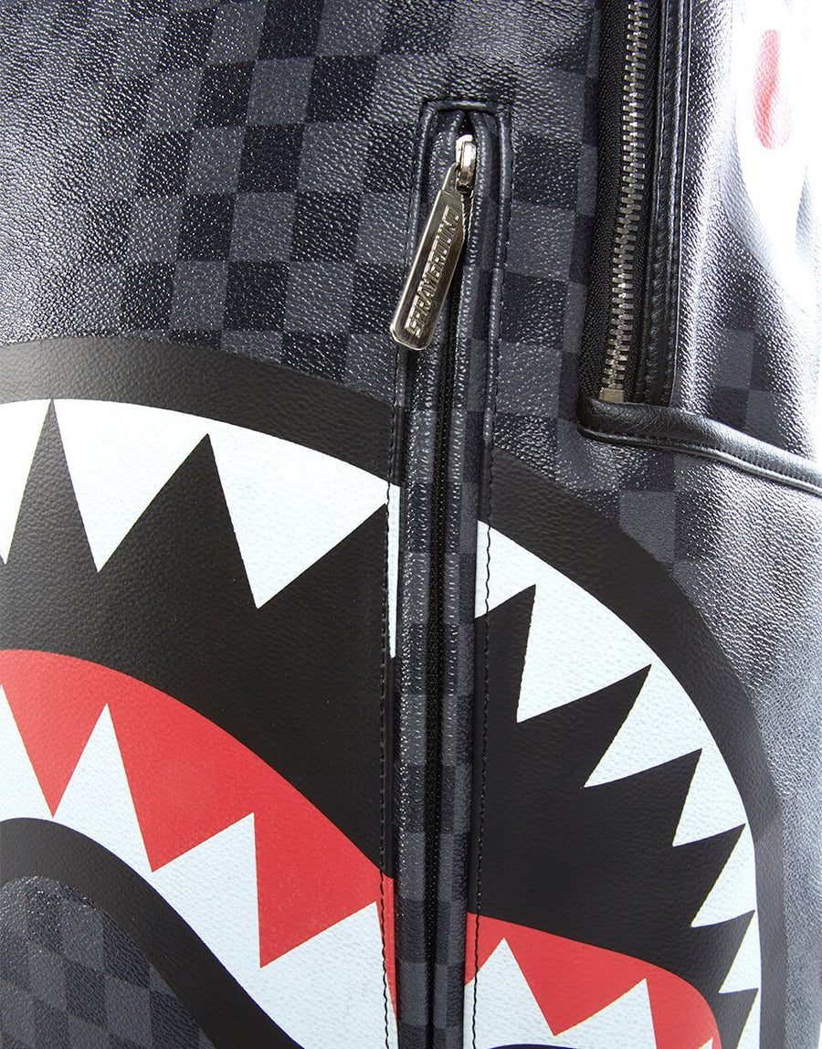 Sprayground Black Silver Shark In Paris Backpack Laptop Books Bag School  Limited