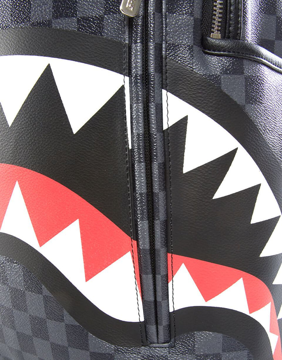 Sprayground Black Shark In Paris Small Backpack Chains SharkMouth Quilted  Bag