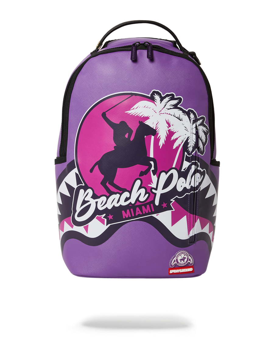 SPRAYGROUND® BACKPACK MIAMI BEACH POLO COLLAB BACKPACK (DLXV-PURPLE)