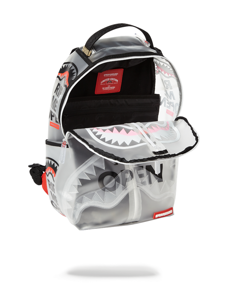 RIP ME OPEN BACKPACK (FROSTED TRANSPARENT) – SPRAYGROUND®