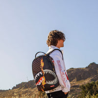 Sprayground Sharks In Paris Check Frenzy Sharks Backpack – NYCMode