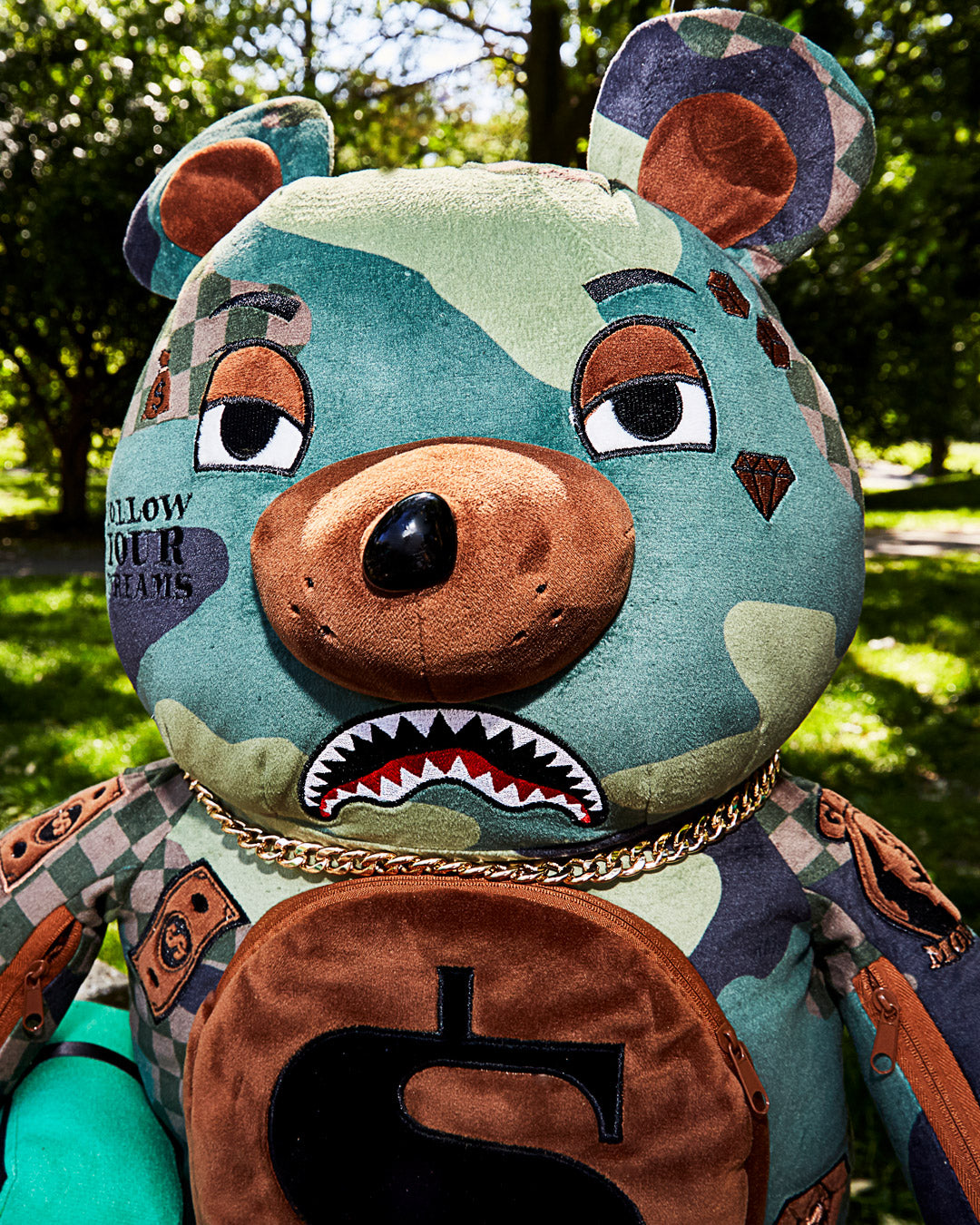 Backpacks Sprayground - Teddy Bear Money backpack in green camo