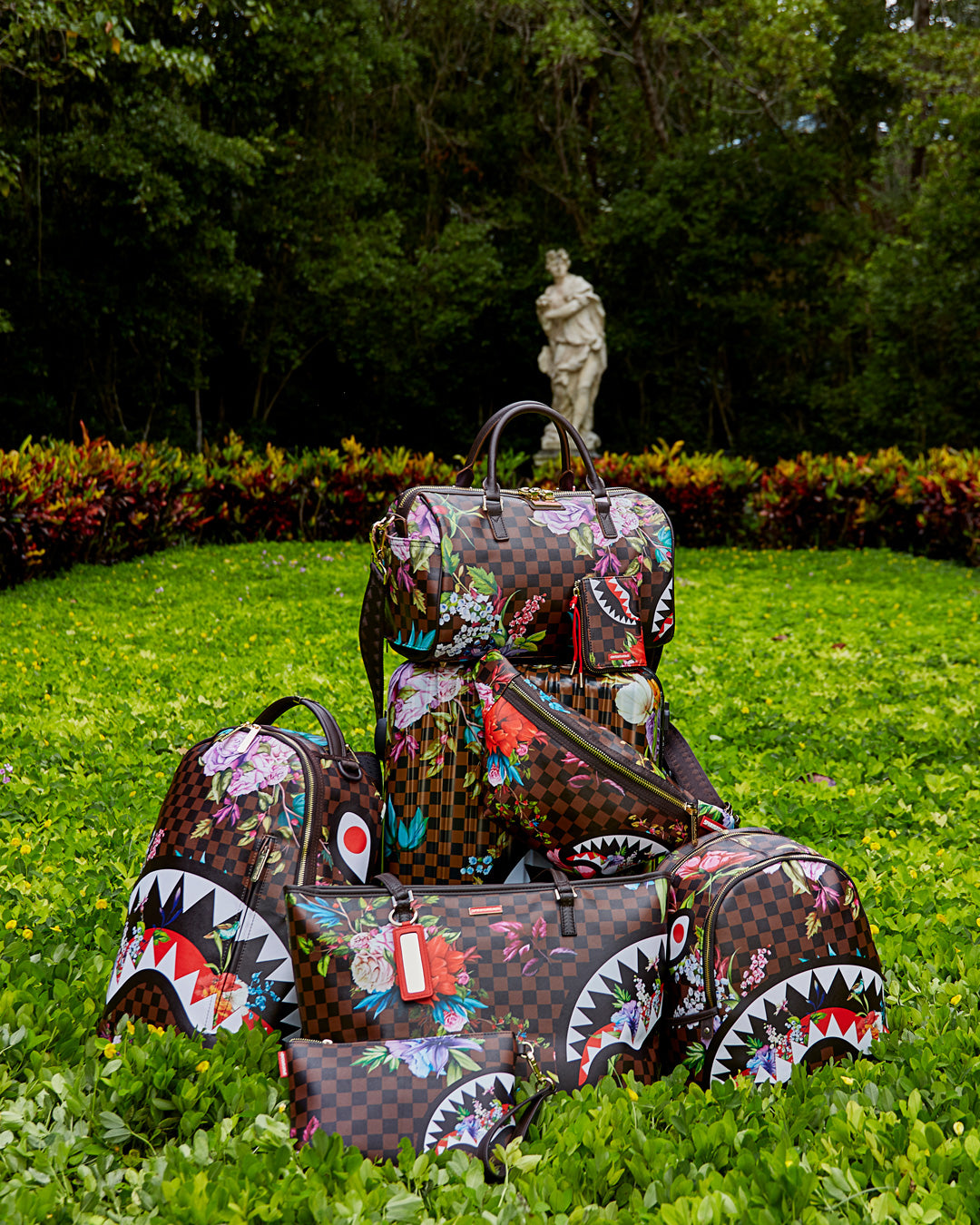 SPRAYGROUND Limited Edition Sprayground Garden Of Sharks Mini Backpack
