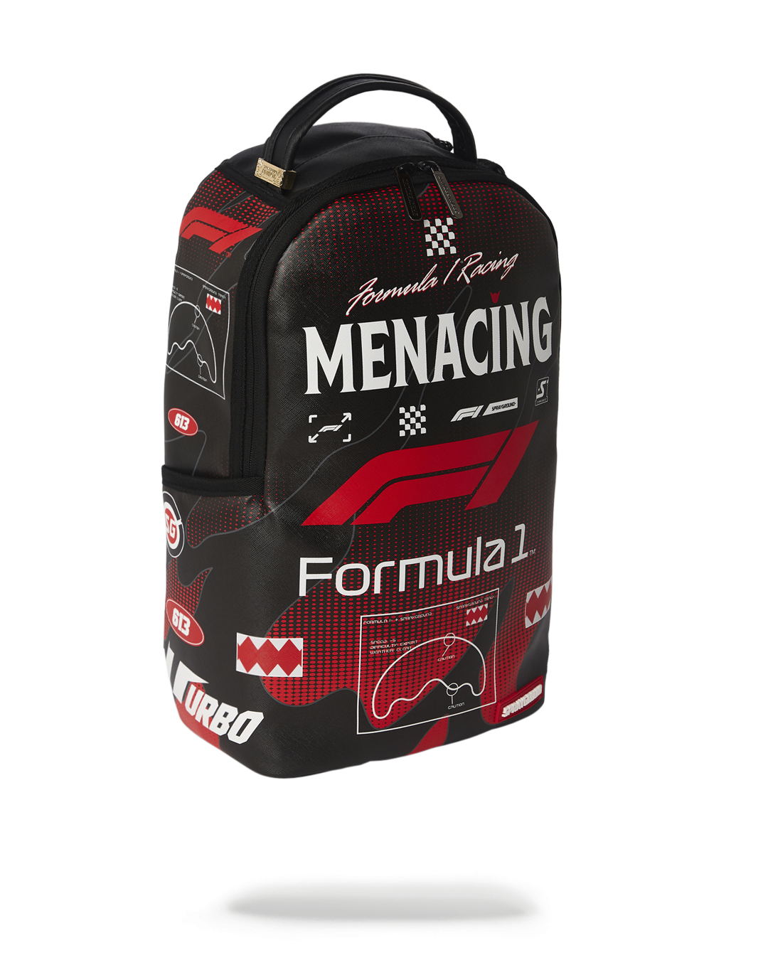 Sprayground Formula 1 Menacing Duffel Bag - Red / Black — Just For Sports