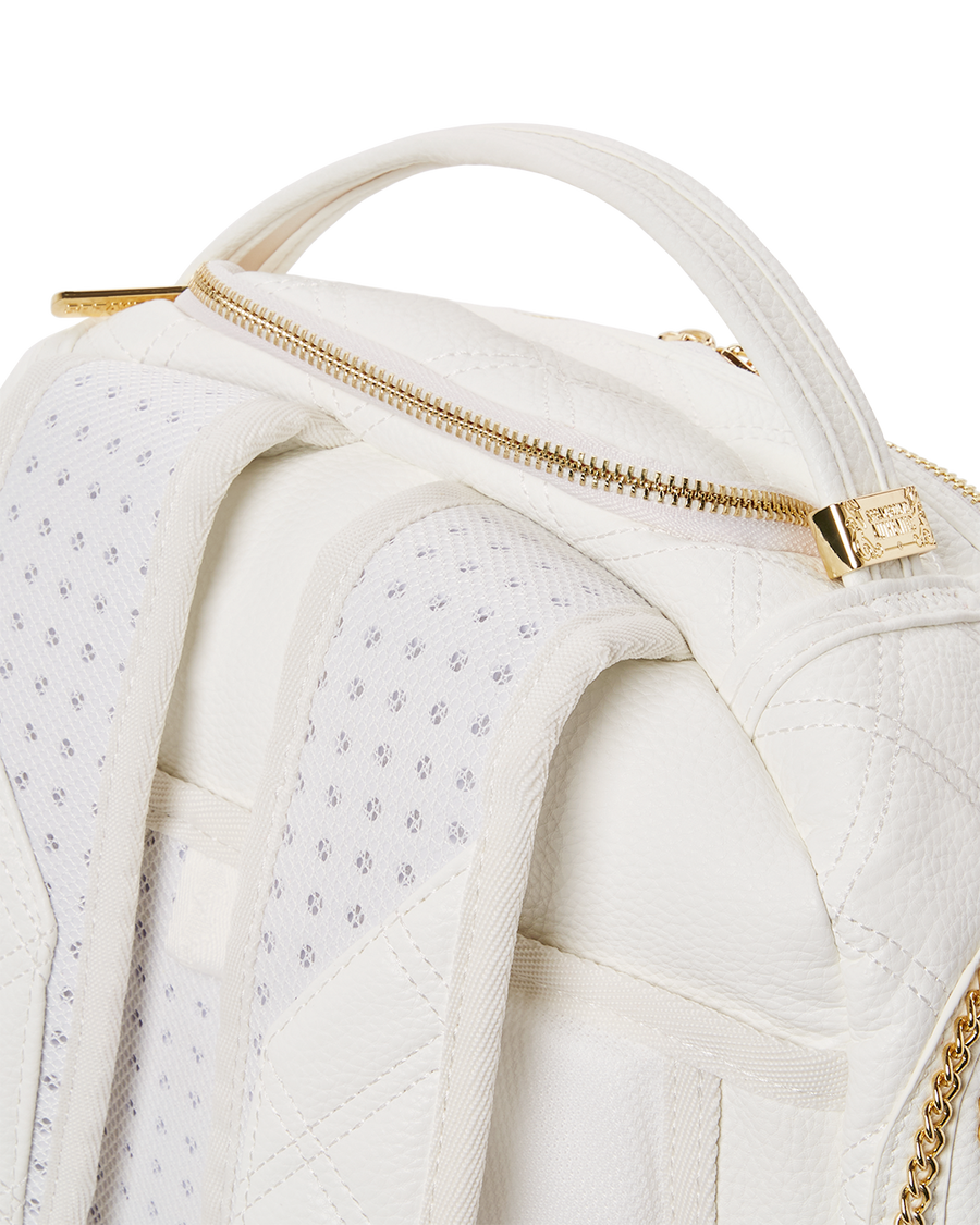 SPRAYGROUND® BACKPACK RIVIERA LE BLANC GOLD CHAIN SHARK BACKPACK (DLXV)