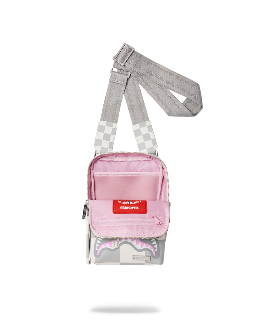 Sprayground Split XTC La Palais Off White Monogram Half Pink Backpack Books  Bag