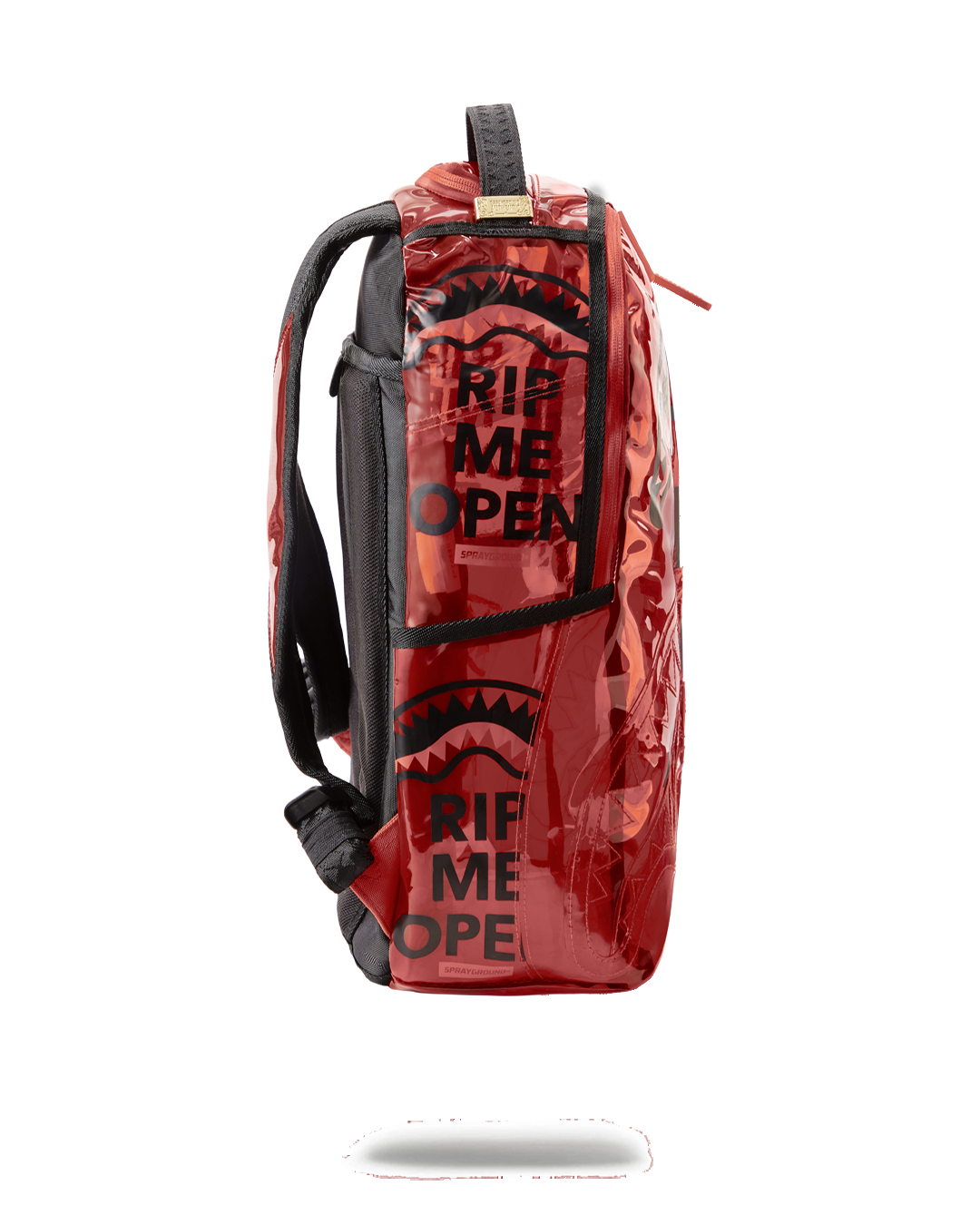 SPRAYGROUND RED LEOPARD SHARK MOUTH IN RUBBER BACKPACK