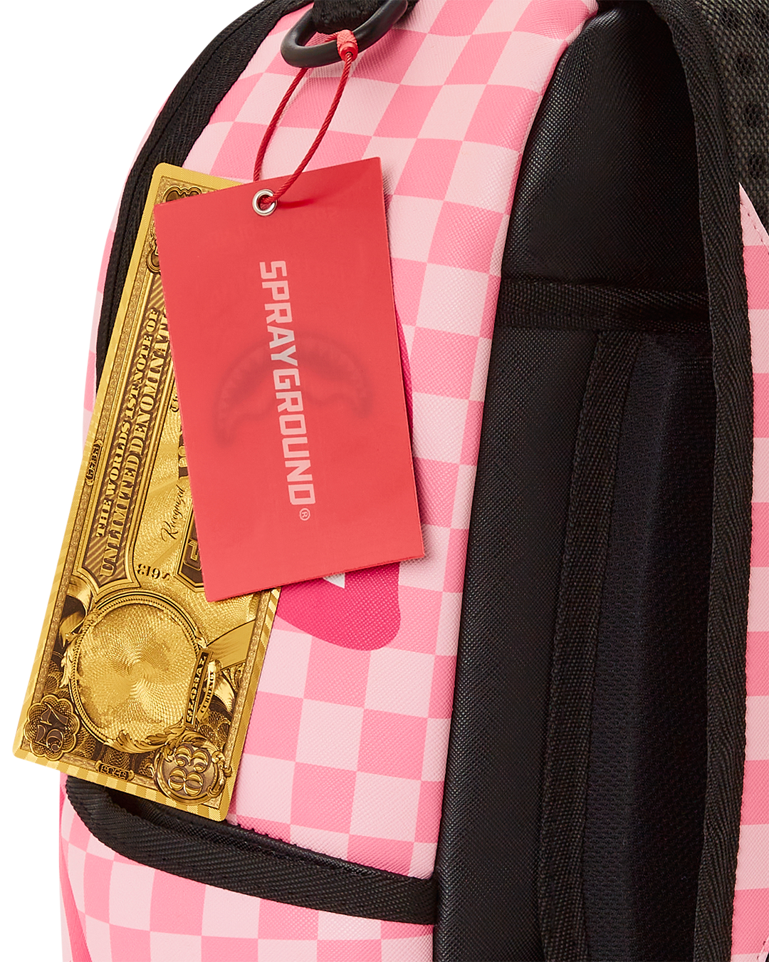 Sprayground Unisex Pink Panther Stacked Diamonds DLXSV Backpack 910B5406NSZ  Black/Pink