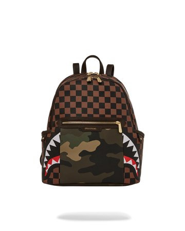 Pink Drip Brown Check Savage Backpack - SPRAYGROUND