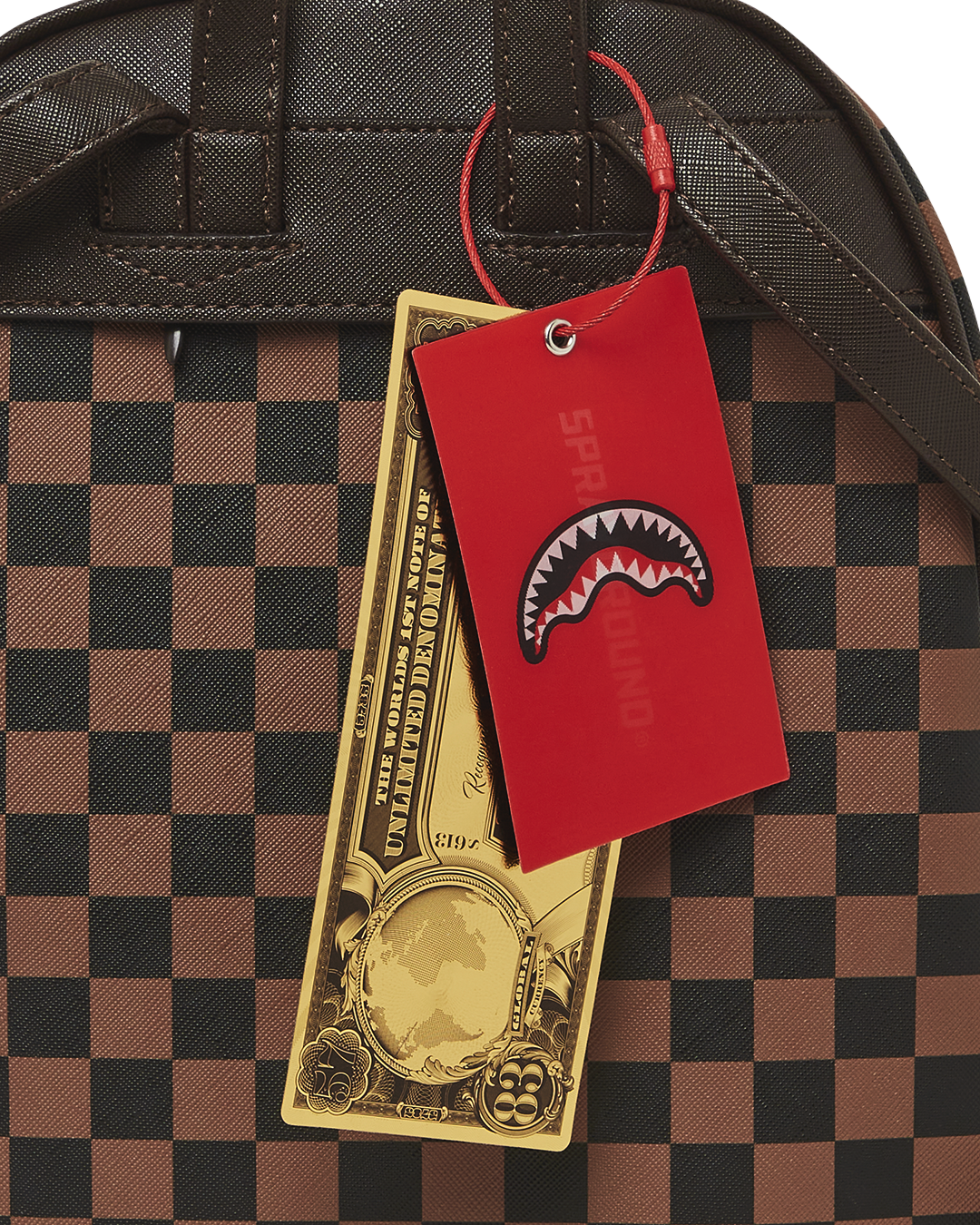 Metro Fusion - Sprayground Exterior Gold Zip Pocket Sharks In