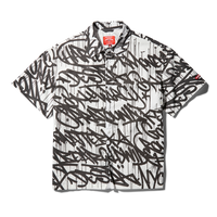 SPRAYGROUND® APPAREL GRAFFITI SHORT SLEEVE BUTTON FRONT SHIRT