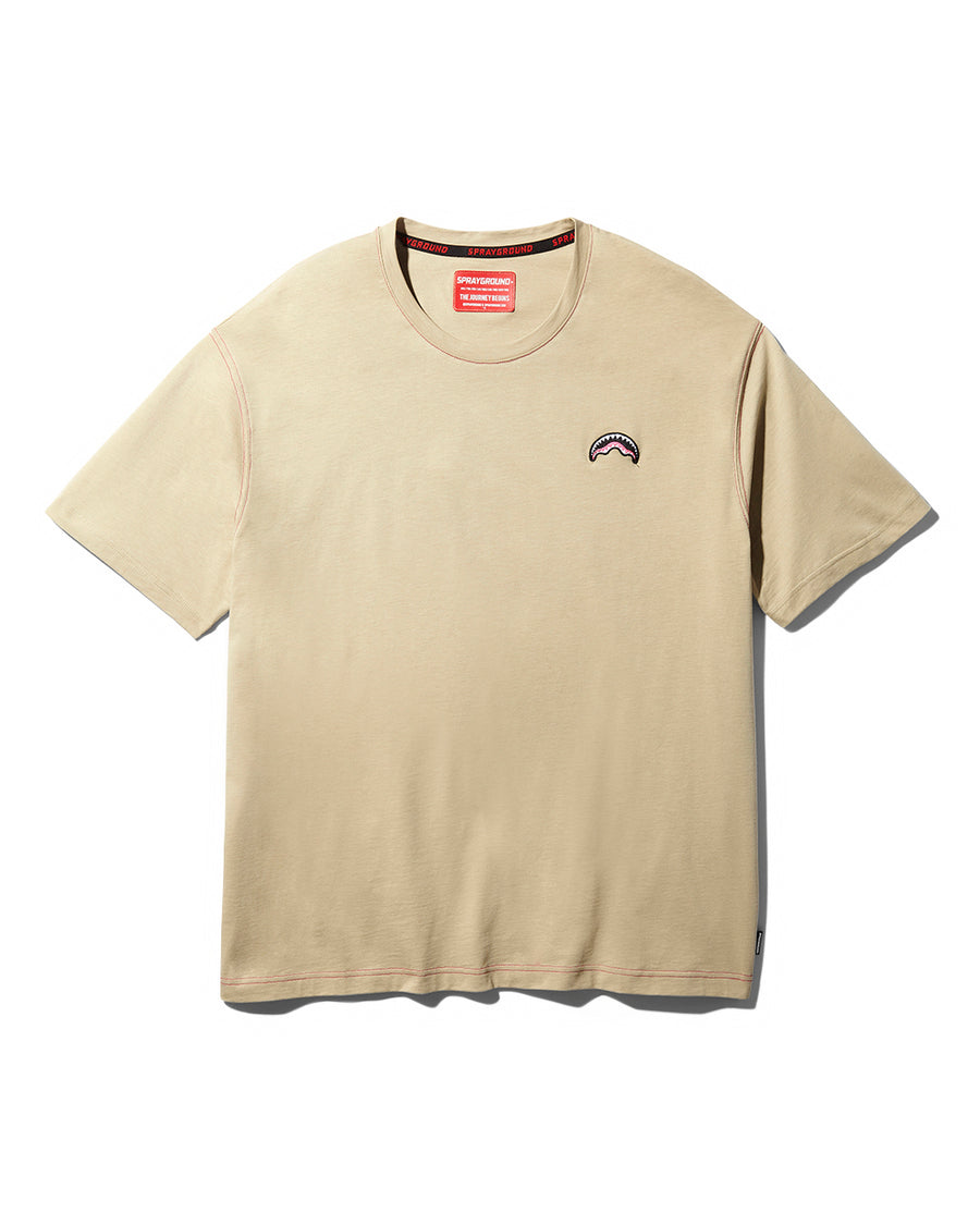 SPRAYGROUND® APPAREL OVER SHARK T-SHIRT (SAND)